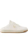 Prada Downtown Nappa Leather Sneaker Mules In White