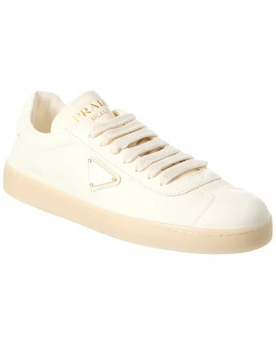 Prada Leather Sneaker In White