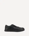 Prada Leather Sneakers With Flat Sole And Round Toe