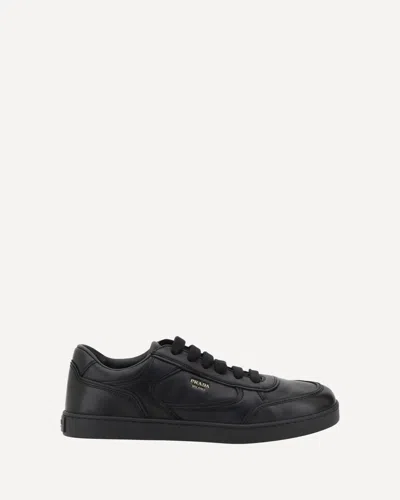 Prada Leather Sneakers In Black