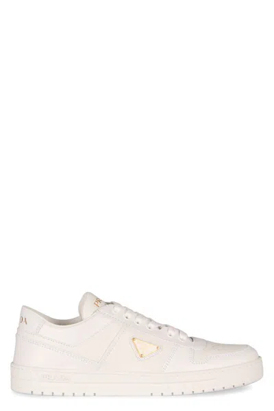 Prada Leather Sneakers In White