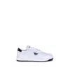 Prada Downtown Leather Low-top Sneakers In White