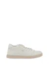 Prada Leather Sneakers In Avorio