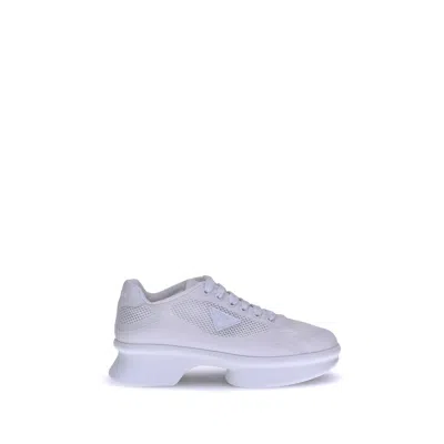 Prada Leather Sneakers In Black