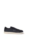 Prada Re-nylon And Suede Leather Sneakers In Black