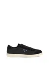Prada Leather Sneakers In Black
