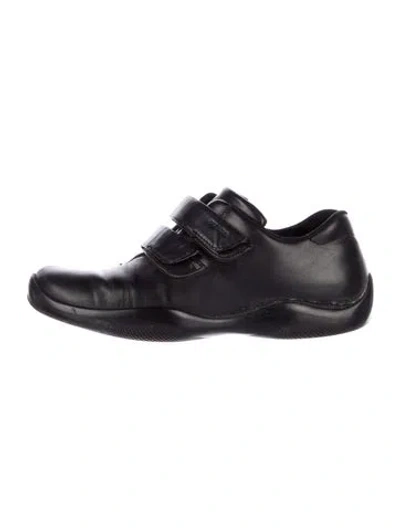 Pre-owned Prada Leather Sneakers In Black