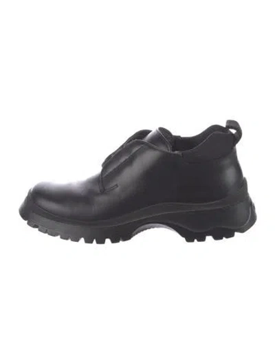 Pre-owned Prada Leather Sneakers In Black