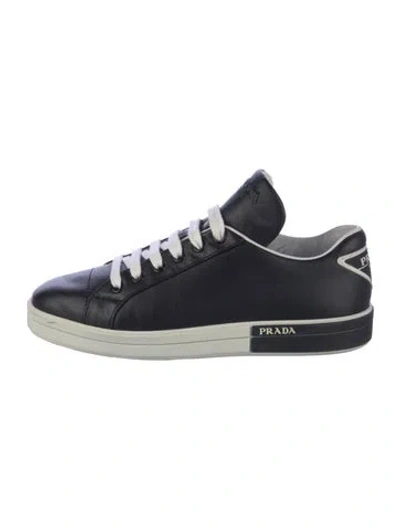 Pre-owned Prada Leather Sneakers In Black