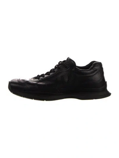 Pre-owned Prada Leather Sneakers In Black