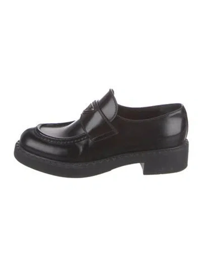 Pre-owned Prada Leather Sneakers In Black