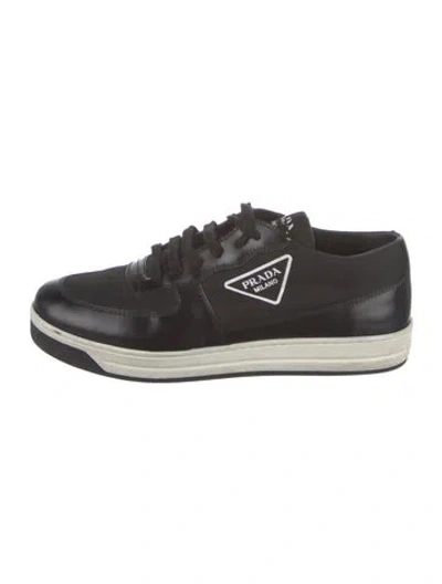 Pre-owned Prada Leather Sneakers In Black