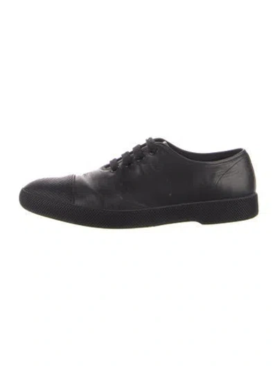 Pre-owned Prada Leather Sneakers In Black