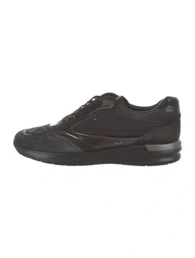 Pre-owned Prada Leather Sneakers In Black