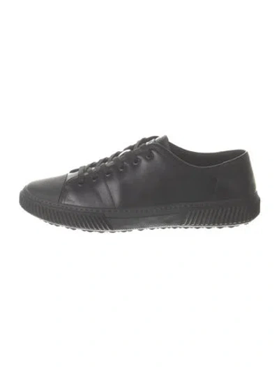 Pre-owned Prada Leather Sneakers In Black
