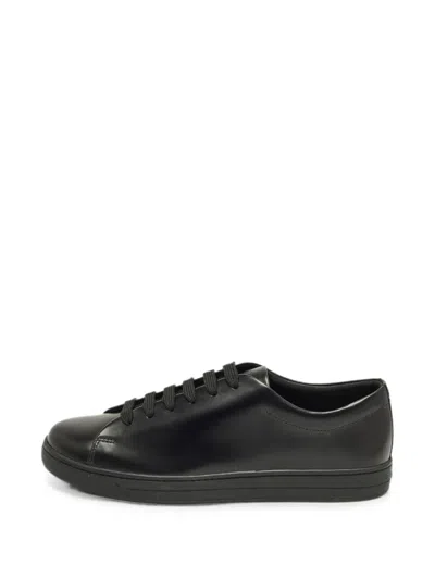 Pre-owned Prada Leather Sneakers In Black