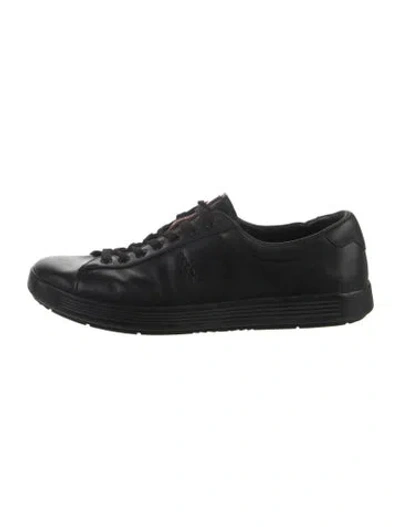 Pre-owned Prada Leather Sneakers In Black