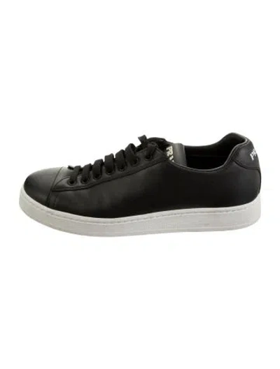 Pre-owned Prada Leather Sneakers In Black