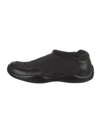 Pre-owned Prada Leather Sneakers In Black