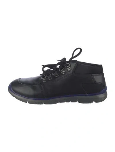 Pre-owned Prada Leather Sneakers In Black