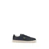 Prada Nylon Sneakers With Suede Inserts In Black