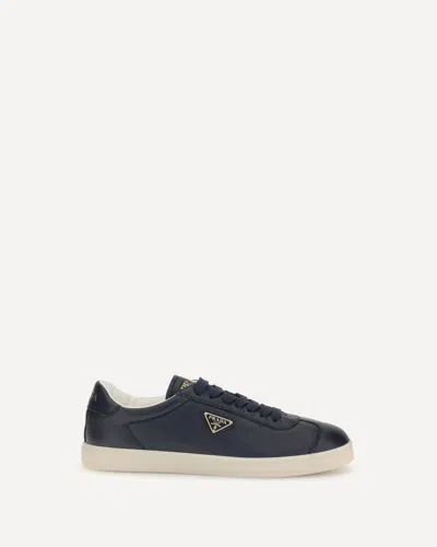 Prada Round-toe Low-top Casual Shoes In Blue