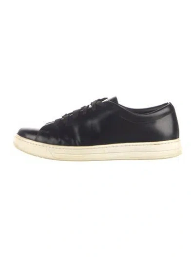 Pre-owned Prada Leather Sneakers In Blue