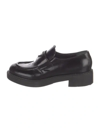 Pre-owned Prada Leather Sneakers In Brown