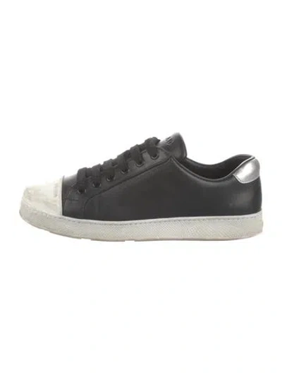 Pre-owned Prada Leather Sneakers In Multi