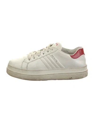 Pre-owned Prada Leather Sneakers In Multi