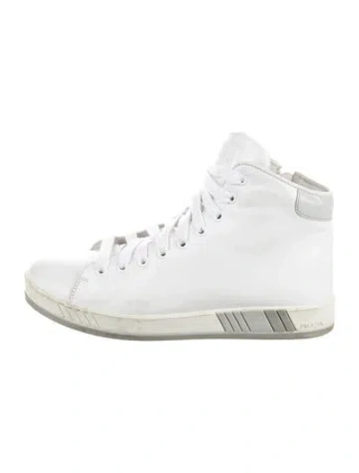 Pre-owned Prada Leather Sneakers In Multi