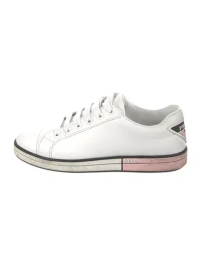 Pre-owned Prada Leather Sneakers In Multi