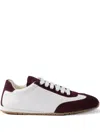 Prada Sneaker Aus Nappa-leder Und Wildleder In White