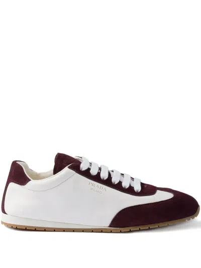 Prada Leather Sneakers In White