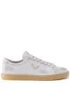Prada Worn Effect Sneaker For Men In Weiss