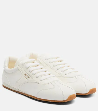 Prada Leather Sneakers In White