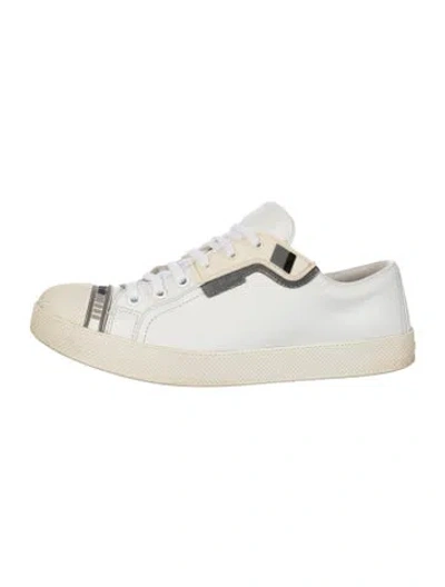Pre-owned Prada Leather Sneakers In White