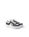 Prada Leather Sneakers In Black