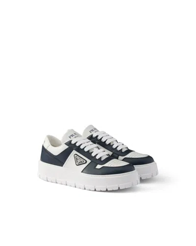 Prada Leather Sneakers In Black
