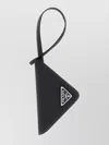 Prada Leather Strap Name Tag Triangle Shape