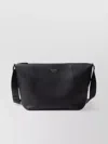Prada Black Logo-stamp Crossbody Bag In Black
