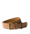 Prada Leather Studded Belt In Brown