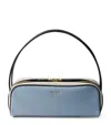 Prada Leather Swing Shoulder Bag In Turquoise
