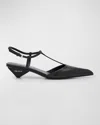 Prada 35 Calf Leather Pumps In Nero