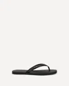 Prada Mini Brushed Leather Flip-flops For Summer Style In Black