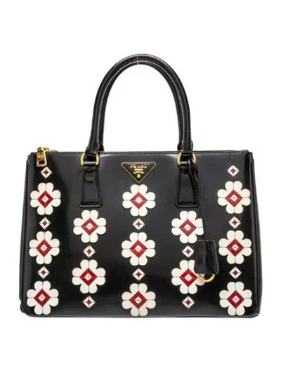 Pre-owned Prada Leather Top Handle Bag In Black
