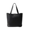 Prada Leather Tote Bag In Black