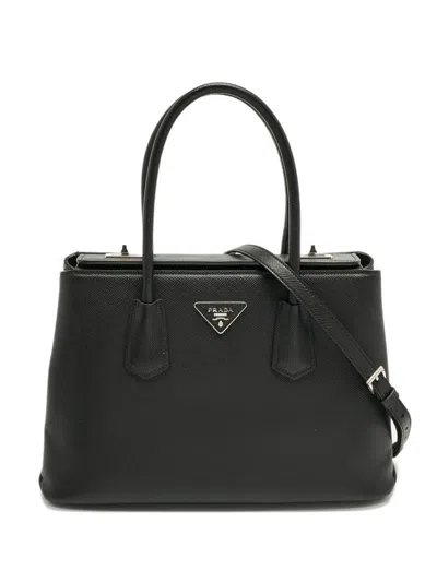 Pre-owned Prada Leather Tote Bag In Black