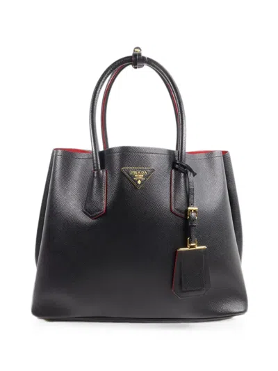 Pre-owned Prada Leather Tote Bag In Black