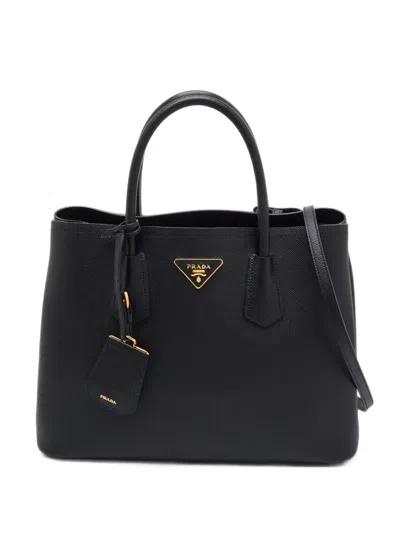 Pre-owned Prada Leather Tote Bag In Black